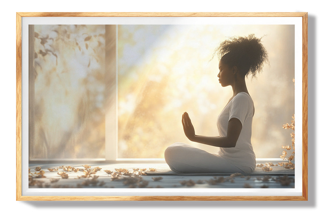 Black Girl Meditation Room Black children wall art view 73