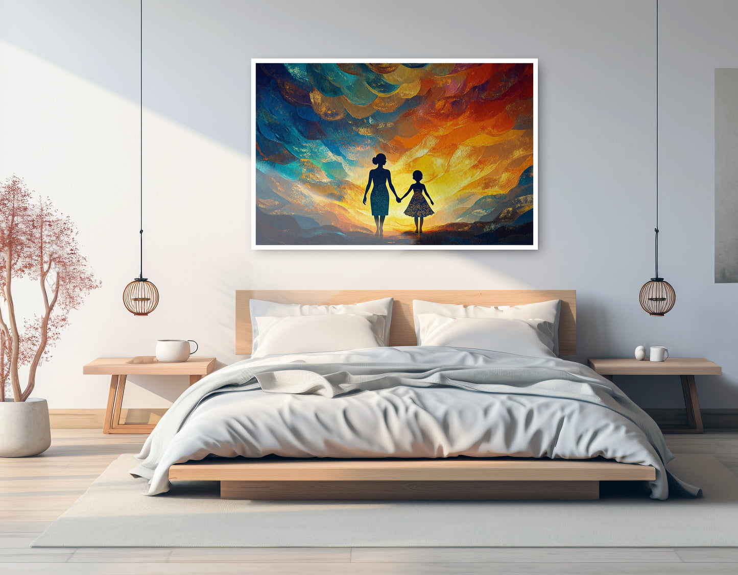 Black Children Sunset Black children wall art artwork view