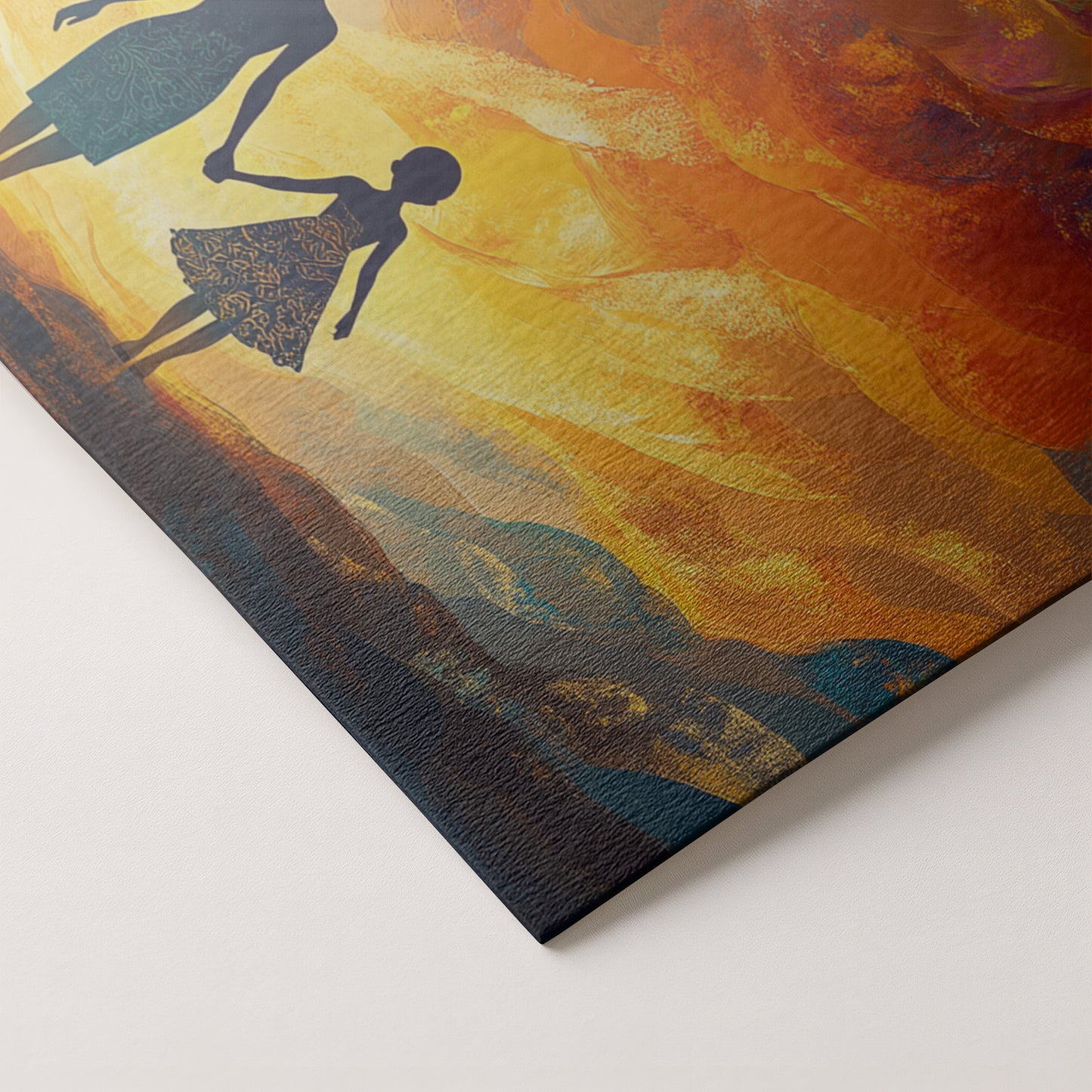 Black Children Sunset Black children wall art artwork by MoomZee Artwork