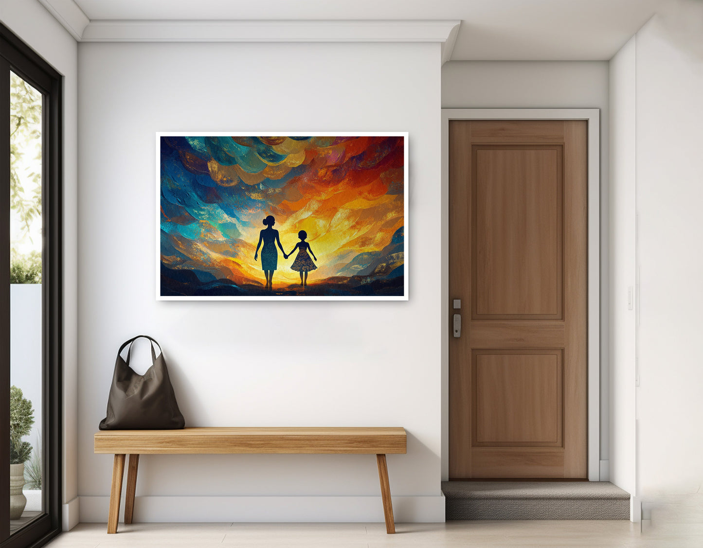 Black Children Sunset Black children wall art home decor view