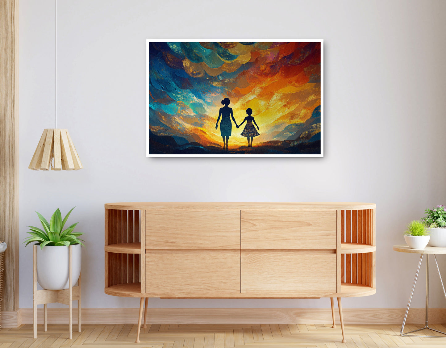 Alternate view of Black Children Sunset Black children wall art canvas print
