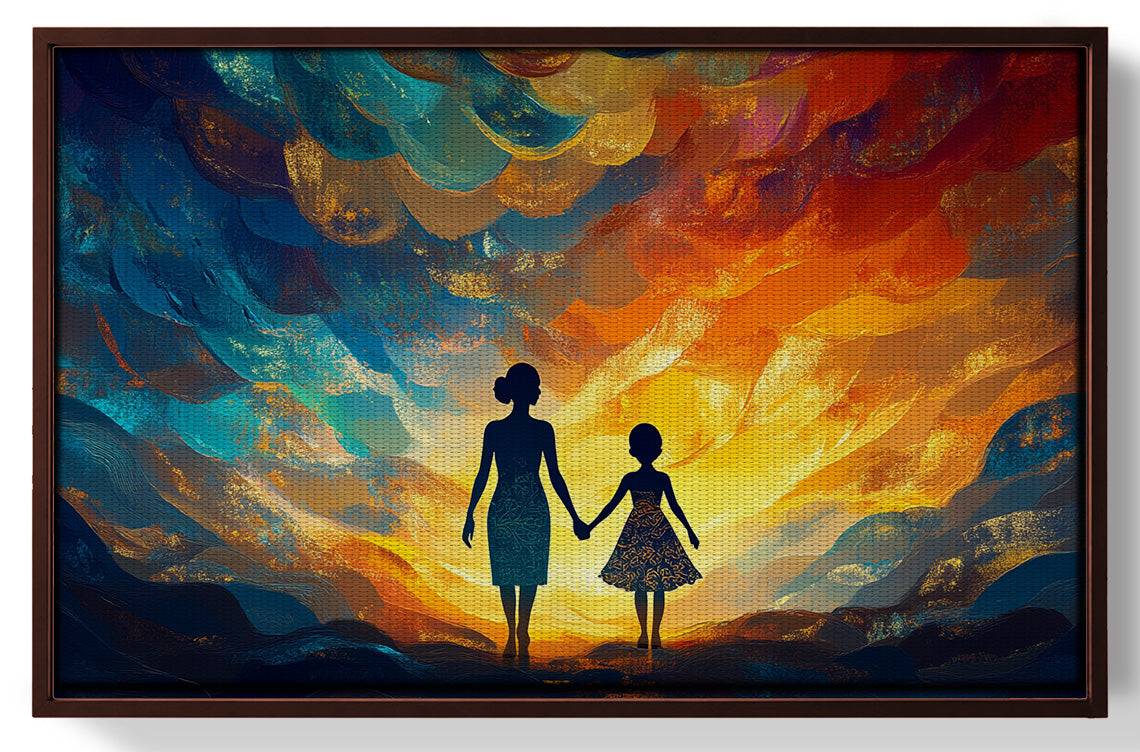 Black Children Sunset Black children wall art view 31