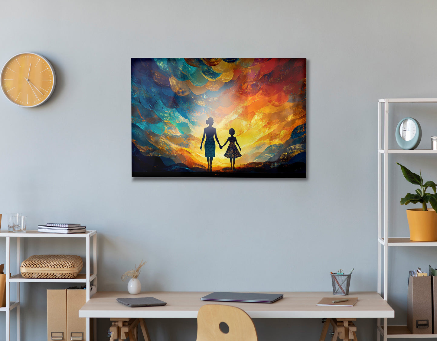 Black Children Sunset Black children wall art view 24