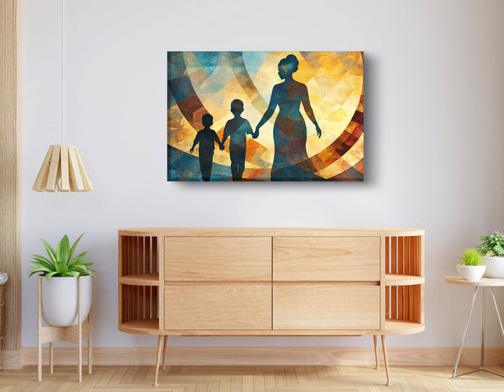 Black Family Silhouette Wall Art