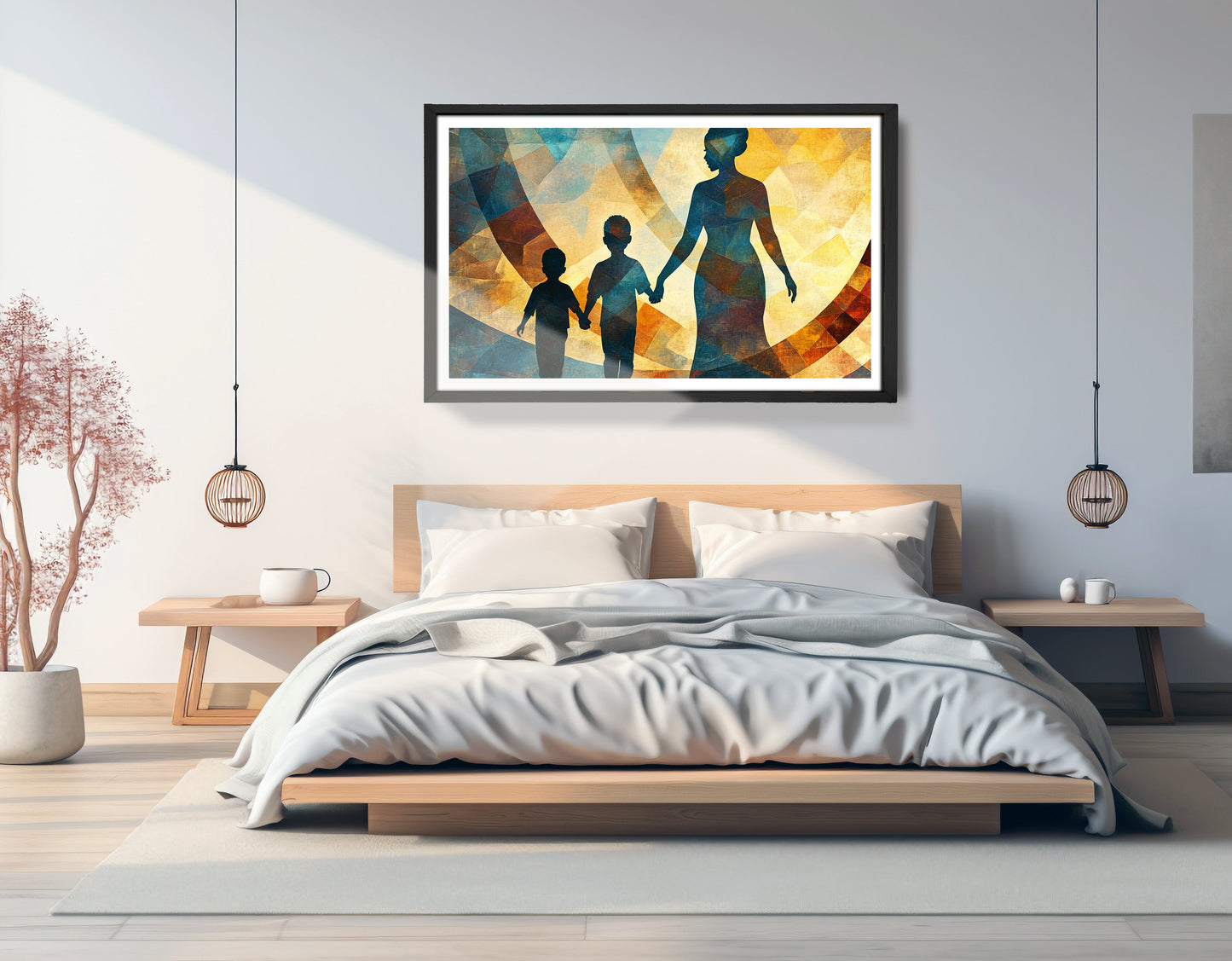Black Family Silhouette Black family wall art view 69