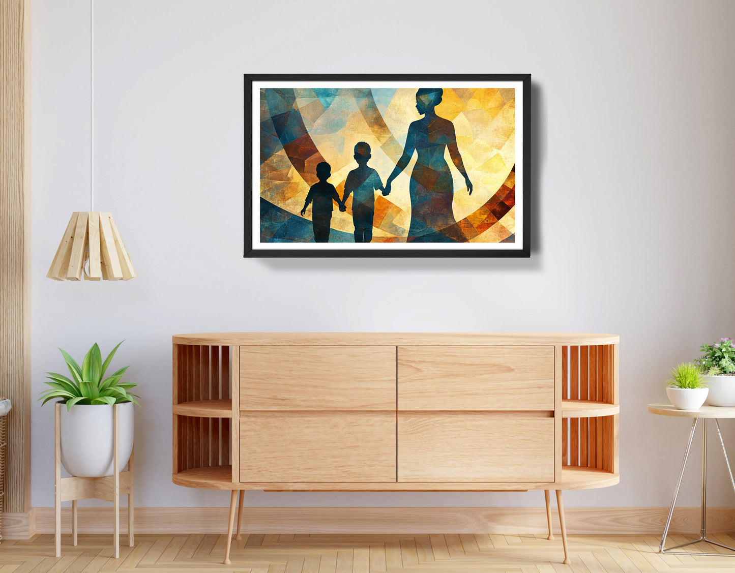 Black Family Silhouette Black family wall art view 68