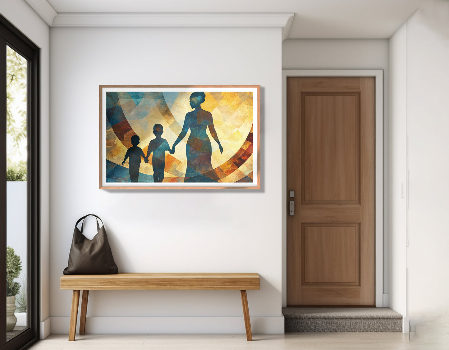 Black Family Silhouette Black family wall art view 83
