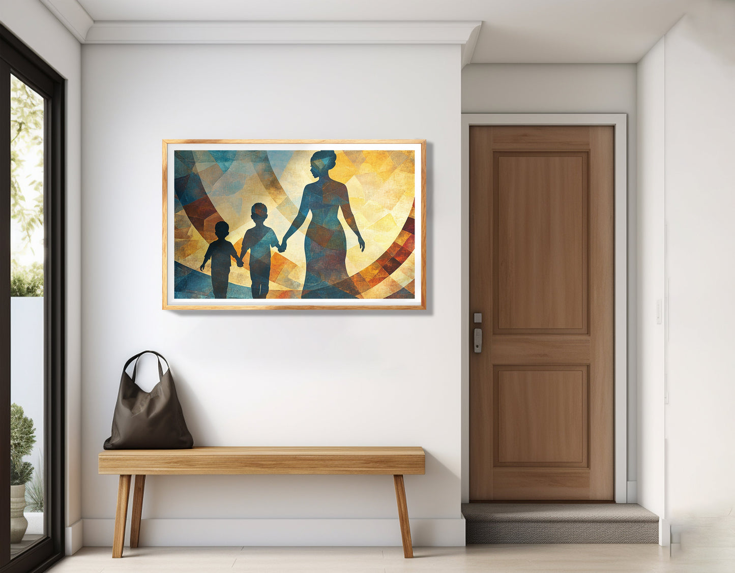 Black Family Silhouette Black family wall art view 77