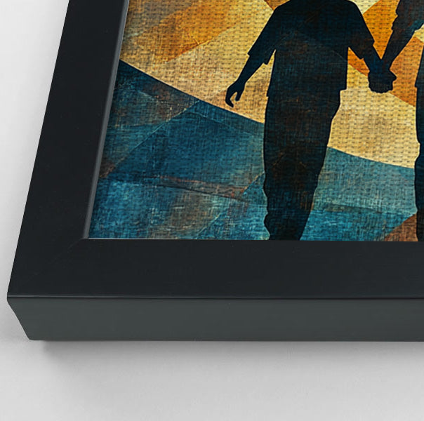 Black Family Silhouette Black family wall art view 28