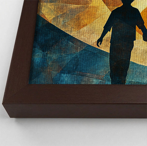 Black Family Silhouette Black family wall art view 34