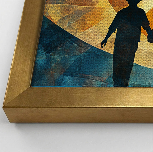 Black Family Silhouette Black family wall art view 40