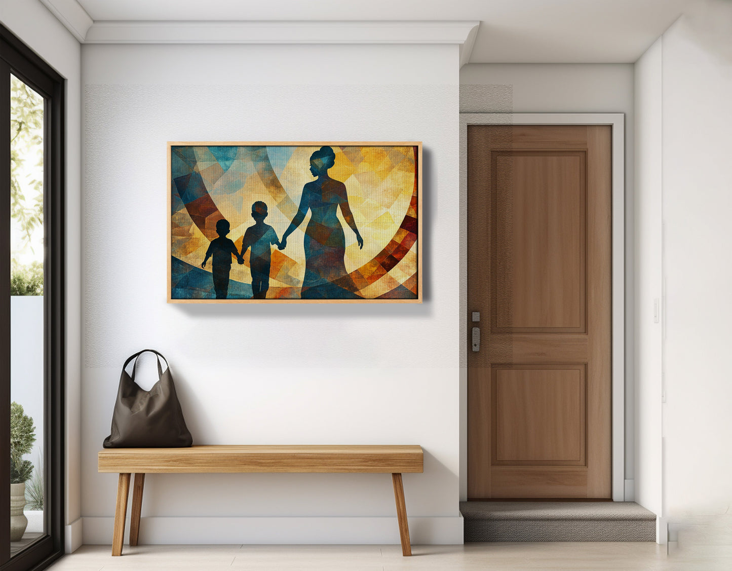 Black Family Silhouette Black family wall art view 53