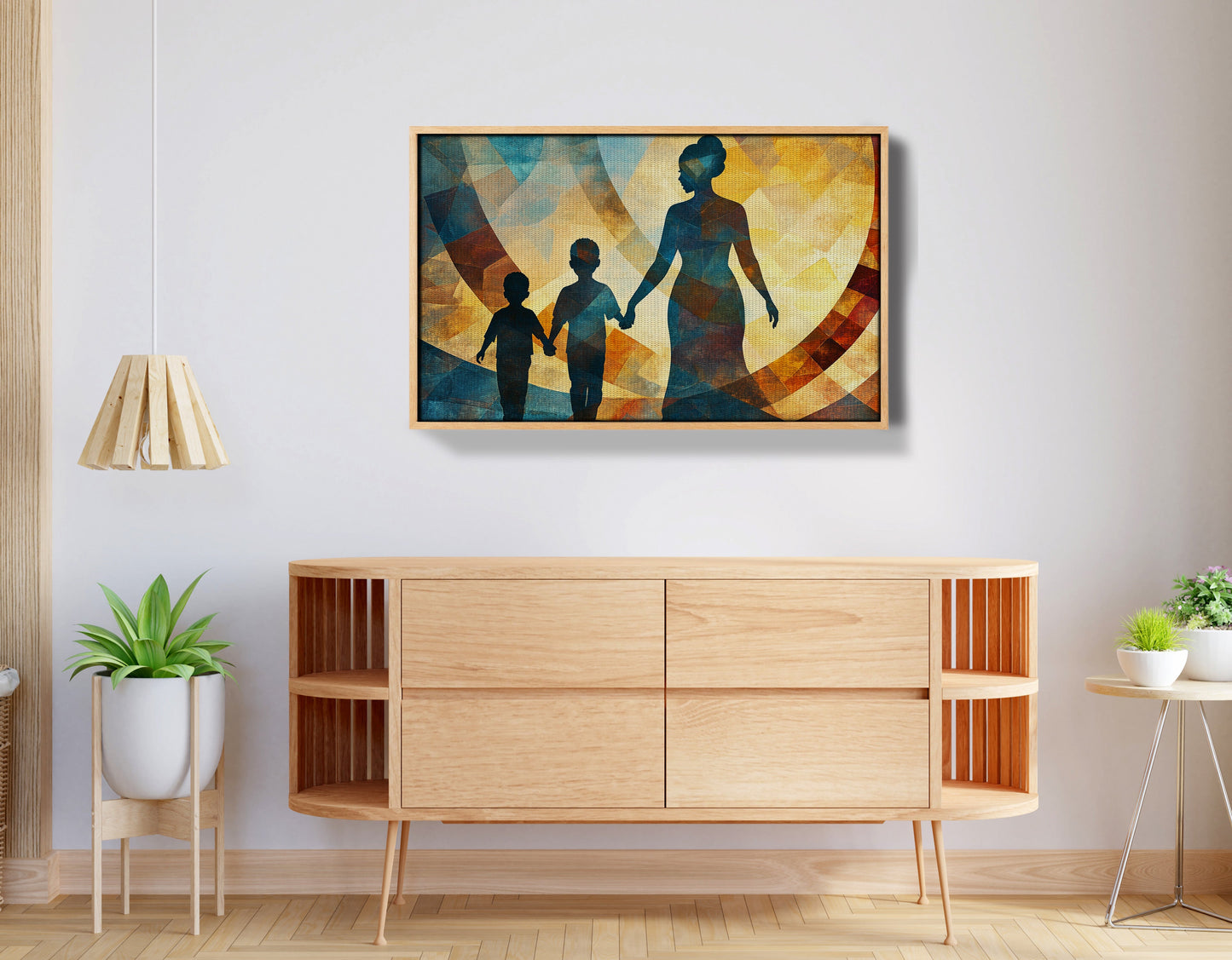 Black Family Silhouette Black family wall art view 50