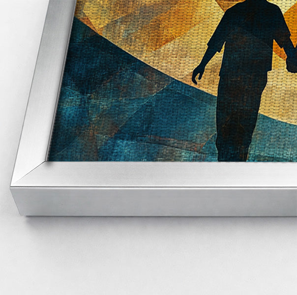 Black Family Silhouette Black family wall art view 58