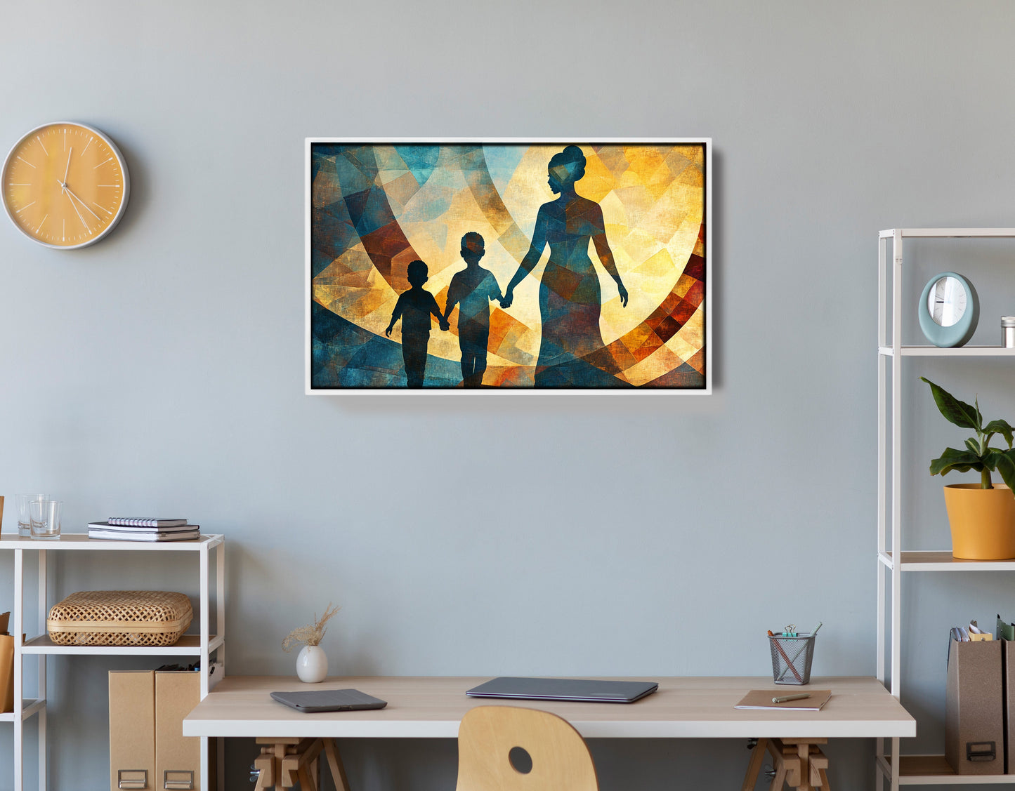 Black Family Silhouette Black family wall art view 66