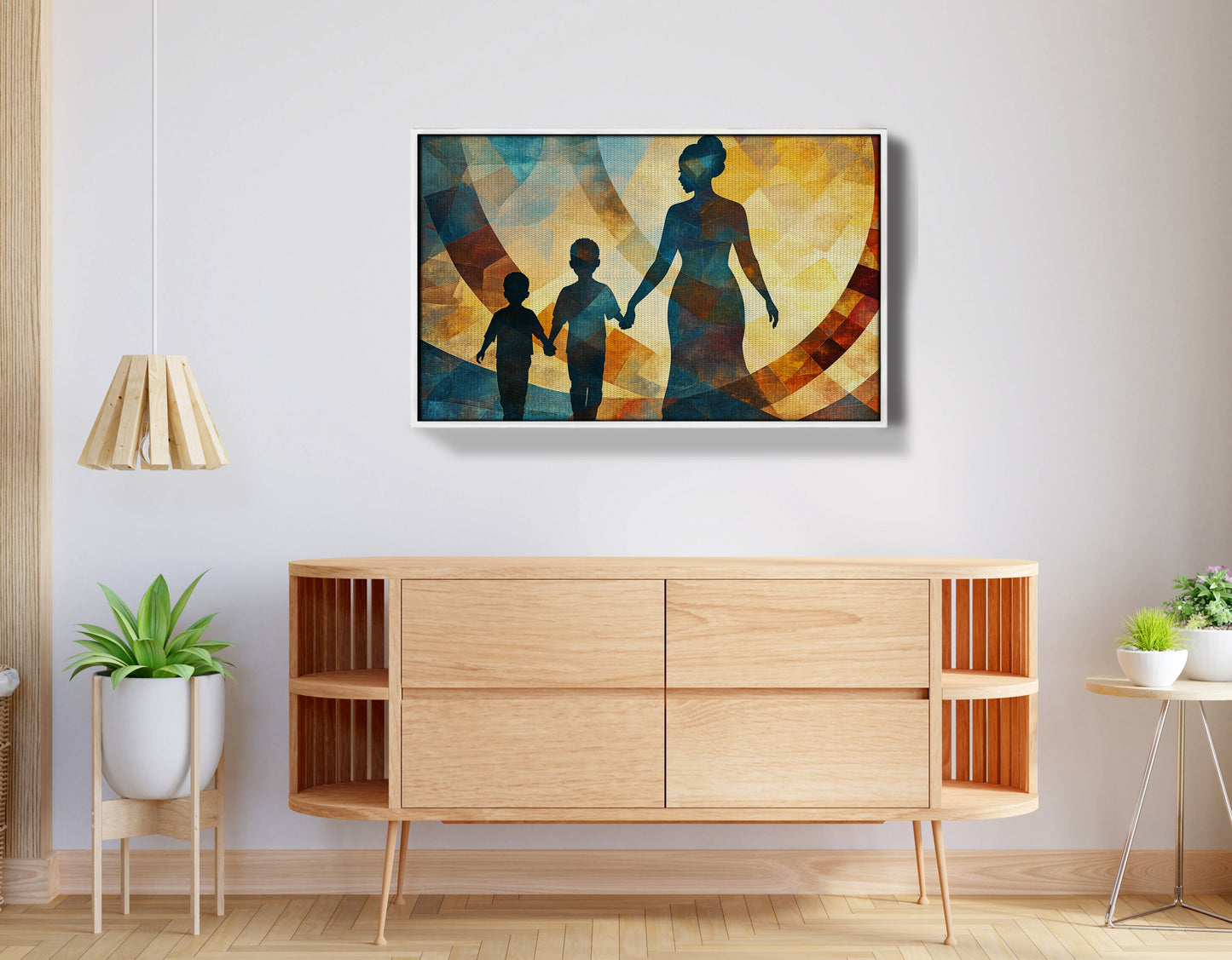 Black Family Silhouette Black family wall art view 62