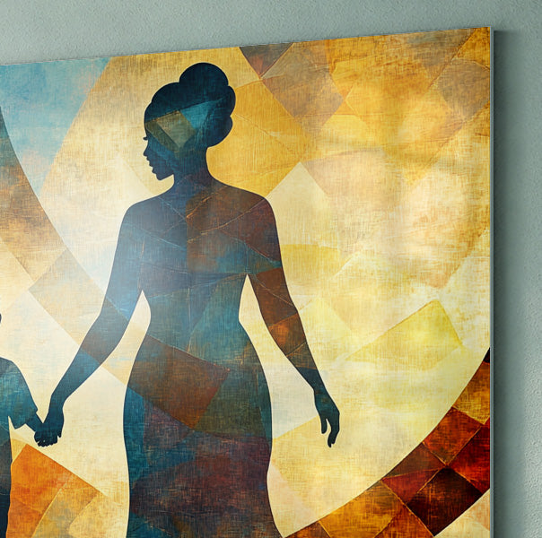 Black Family Silhouette Black family wall art view 22