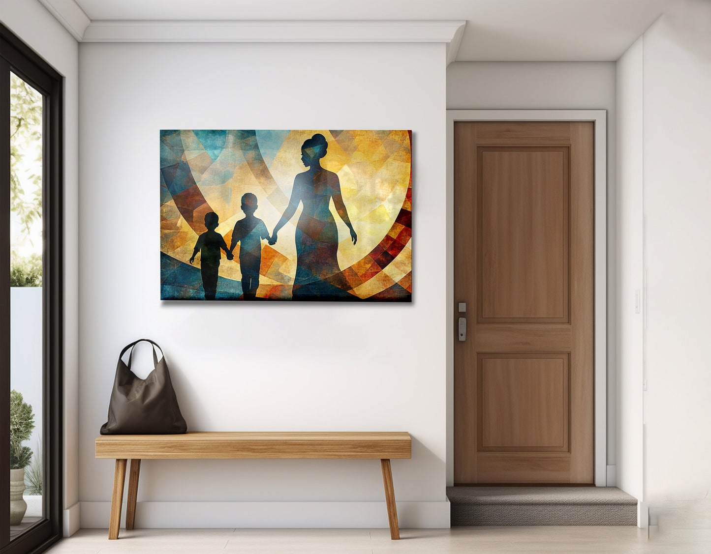 Black Family Silhouette Black family wall art view 23