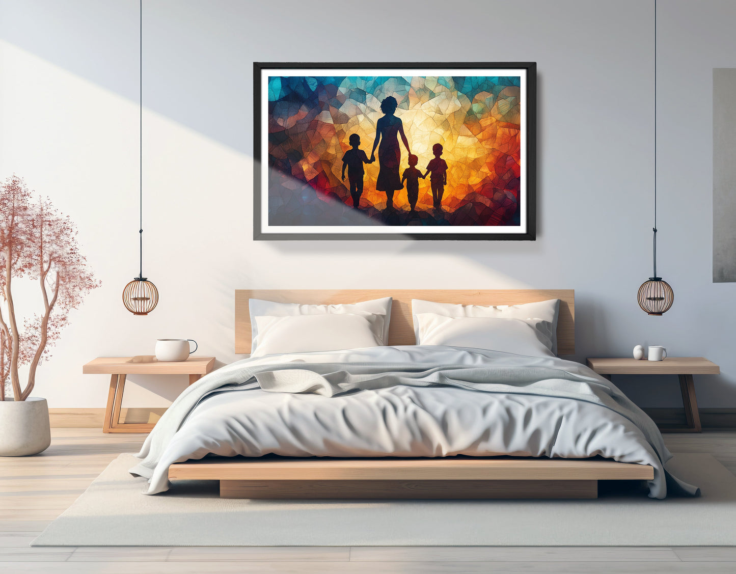 Black Family Stained Glass Black family wall art view 69