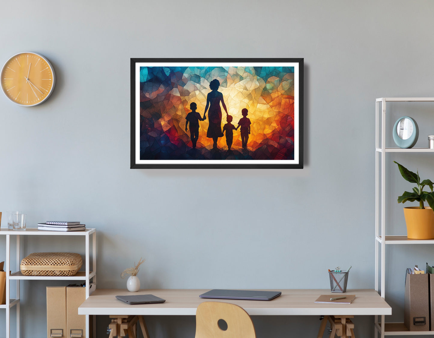Black Family Stained Glass Black family wall art view 72