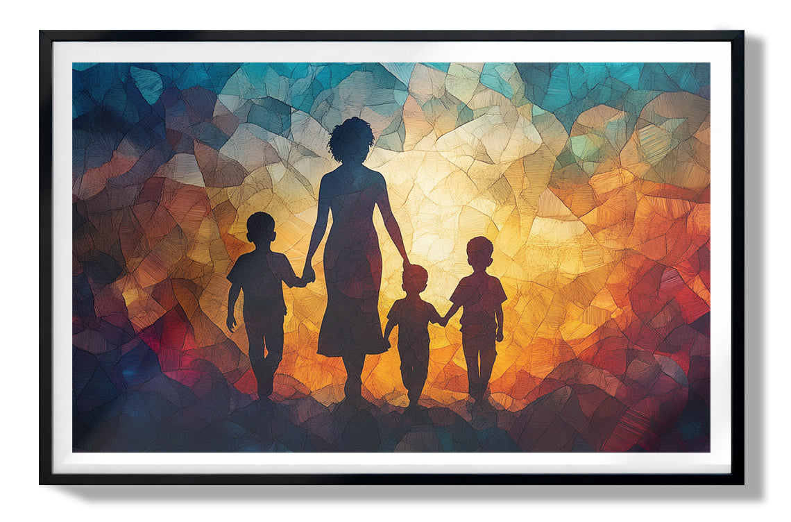 Black Family Stained Glass Black family wall art view 67