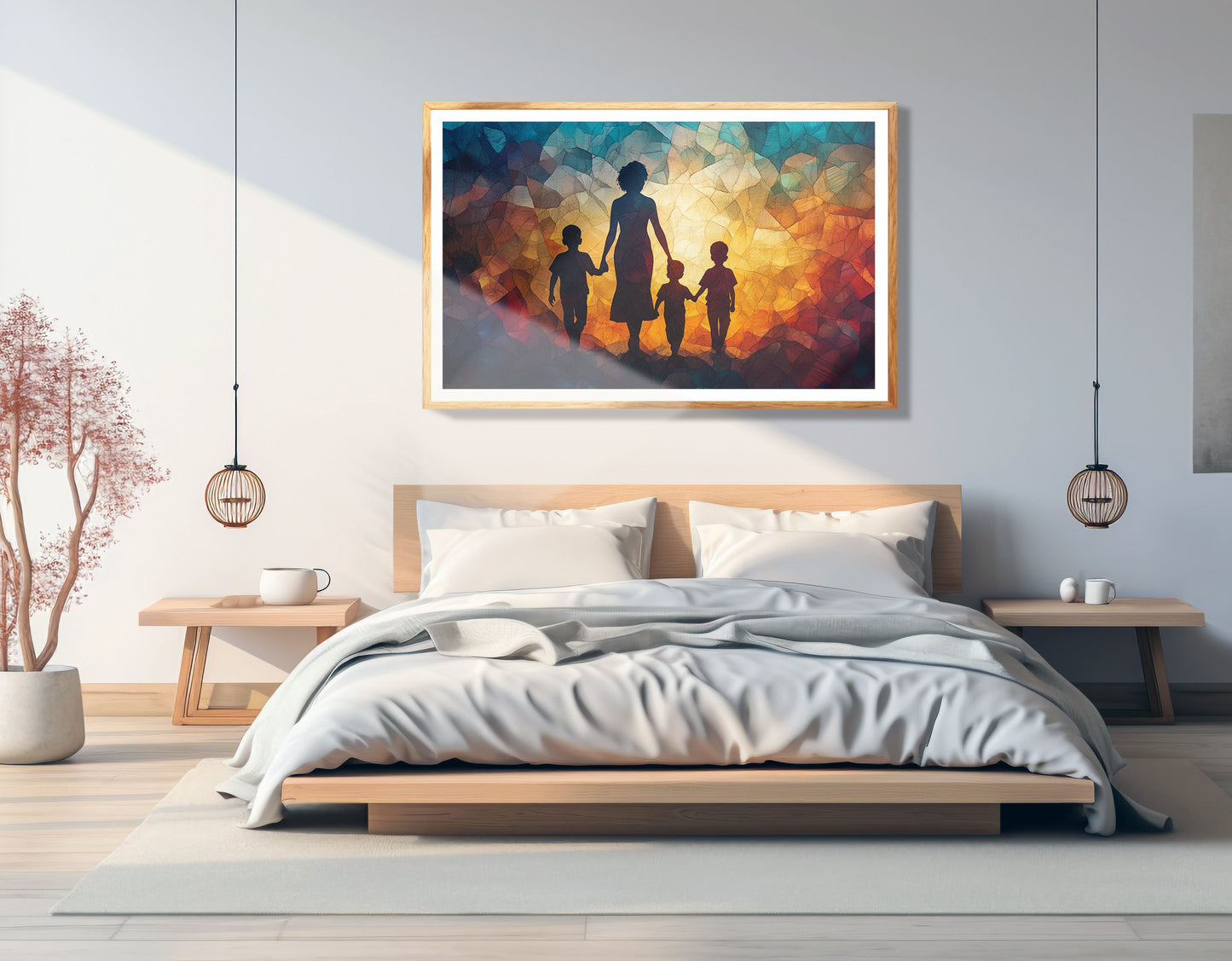 Black Family Stained Glass Black family wall art view 75