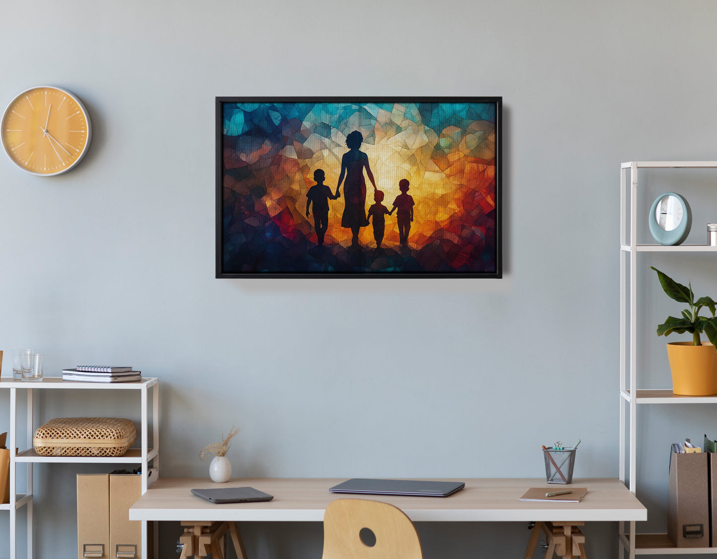 Black Family Stained Glass Black family wall art view 30