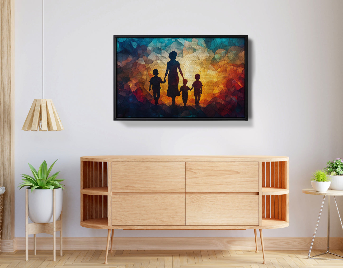 Black Family Stained Glass Black family wall art view 26