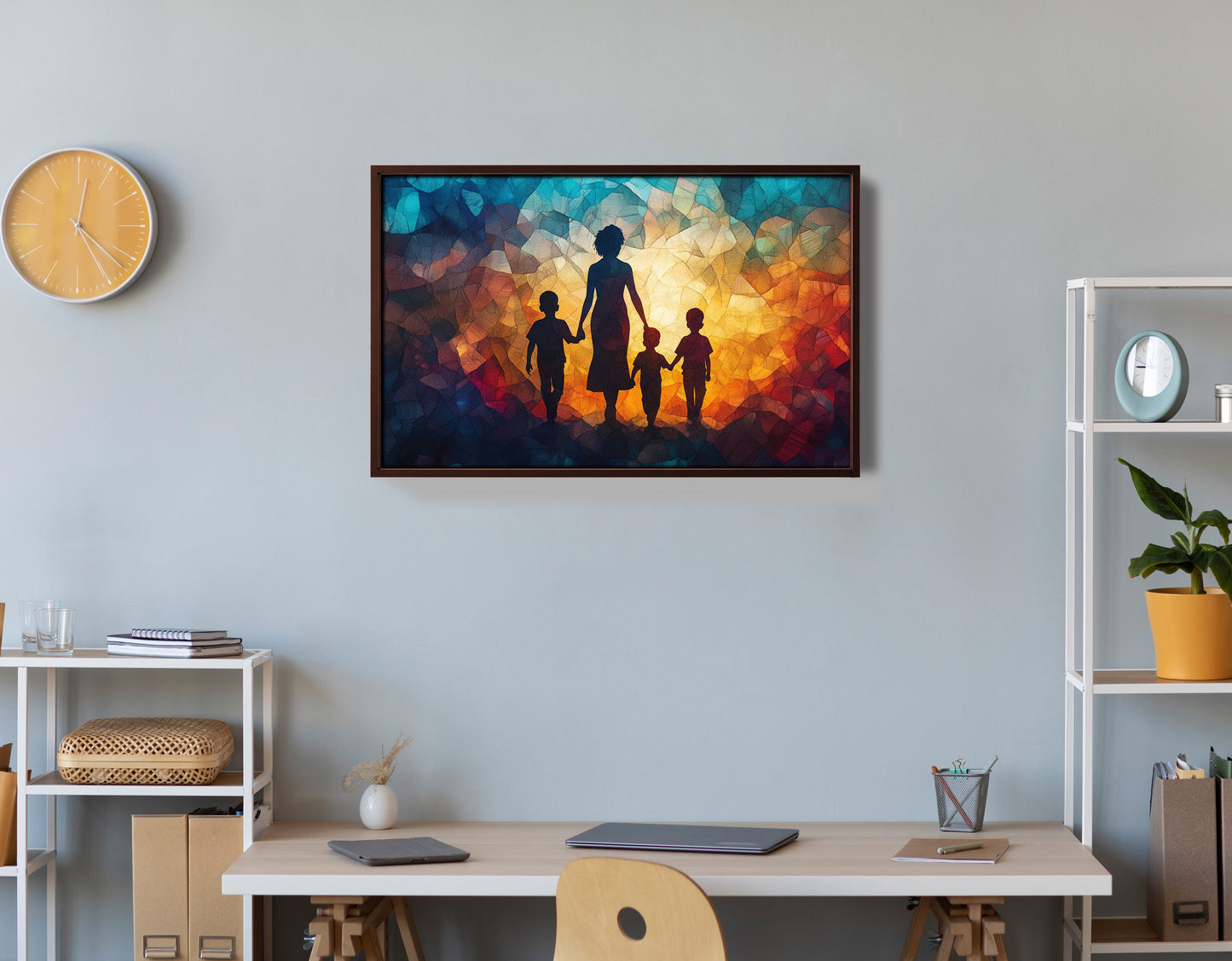 Black Family Stained Glass Black family wall art view 36