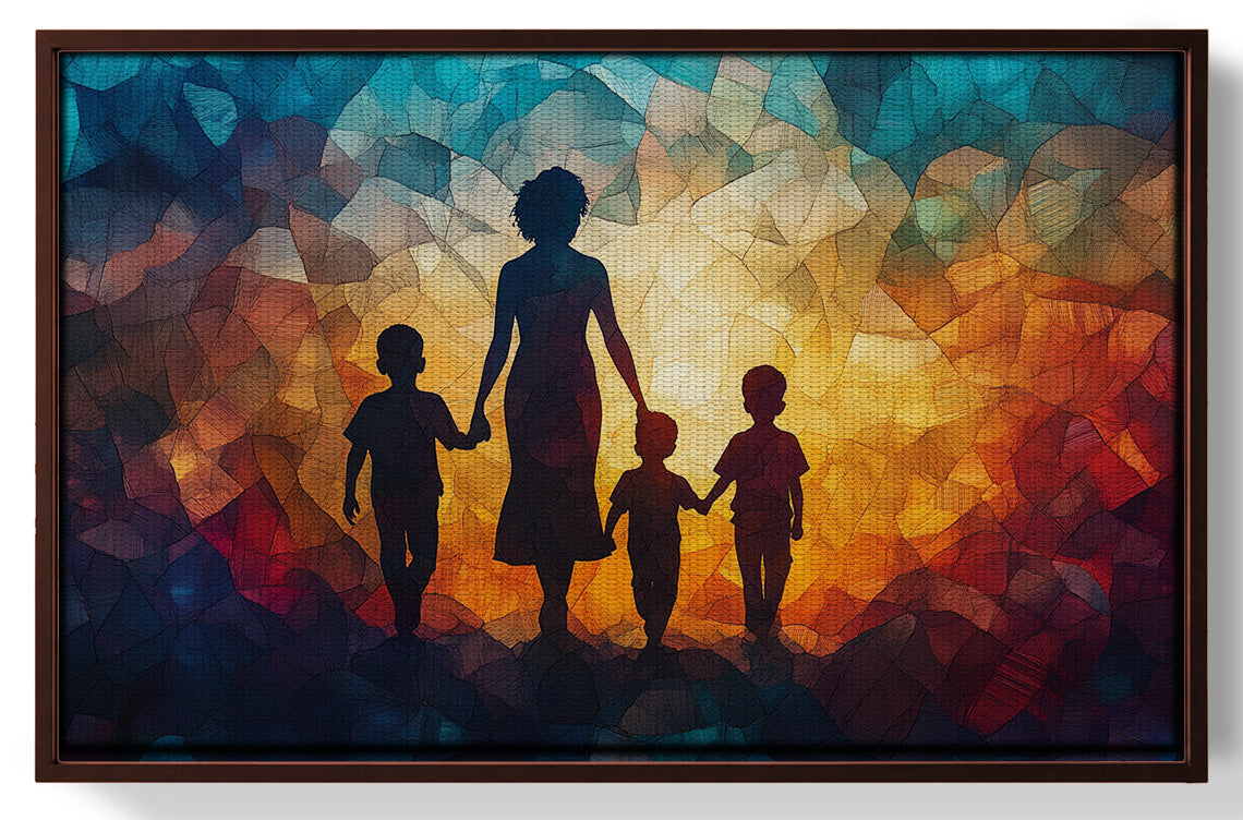 Black Family Stained Glass Black family wall art view 31