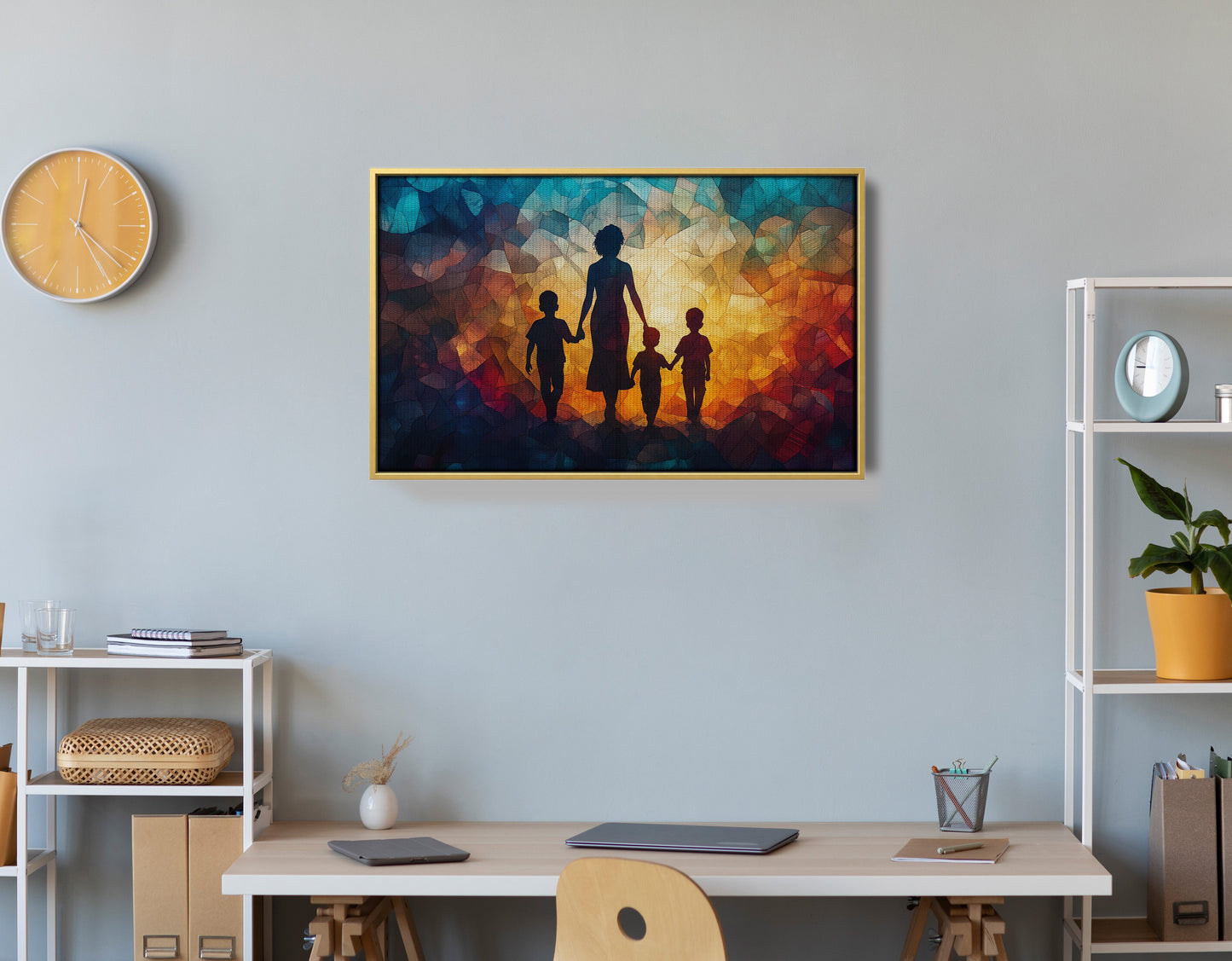 Black Family Stained Glass Black family wall art view 42
