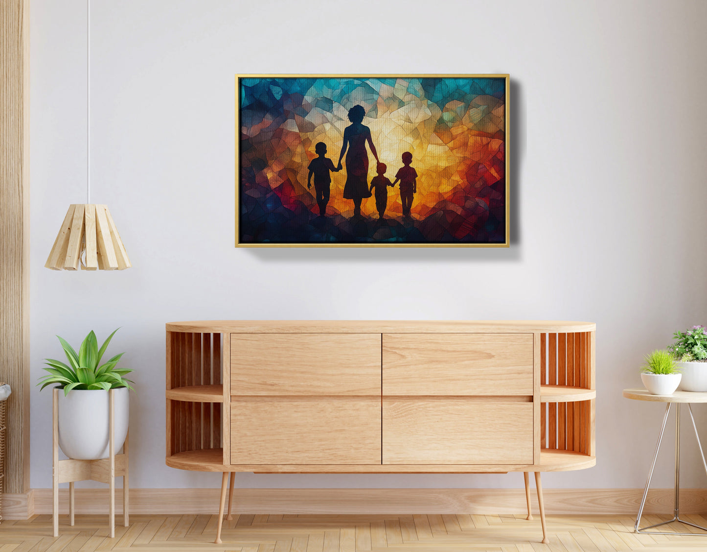Black Family Stained Glass Black family wall art view 38