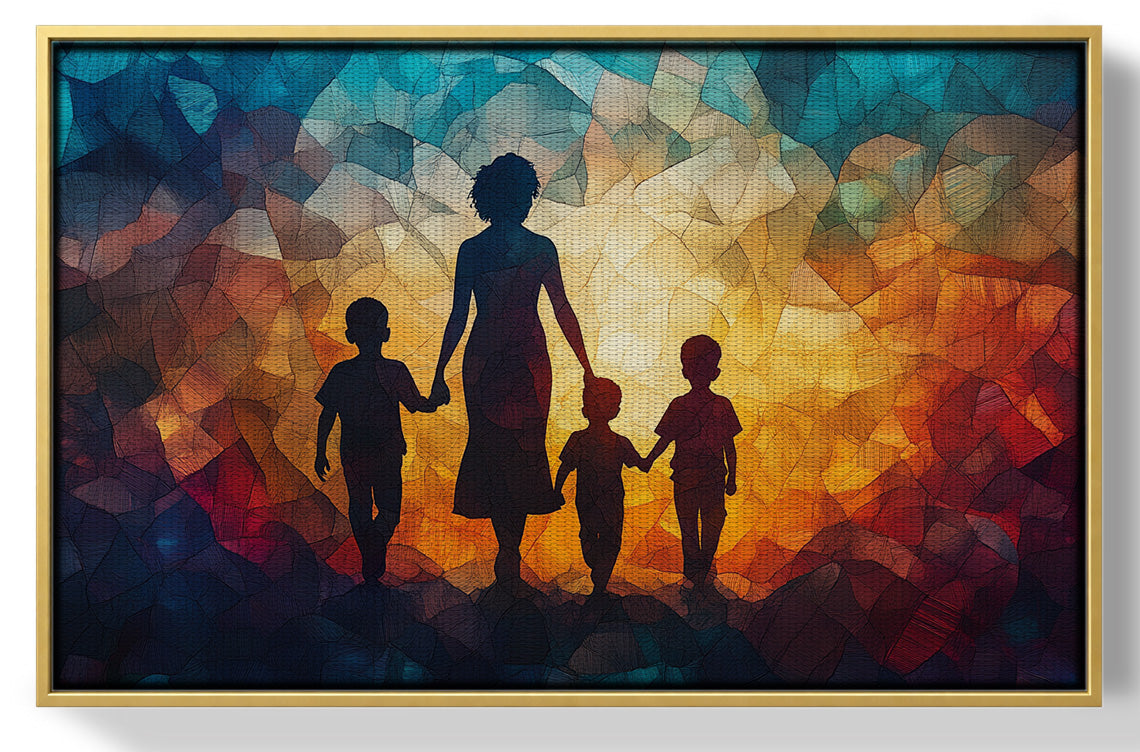 Black Family Stained Glass Black family wall art view 37