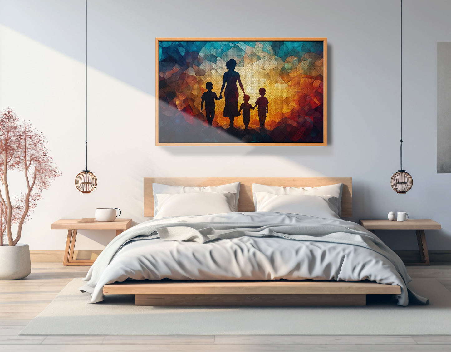 Black Family Stained Glass Black family wall art view 45
