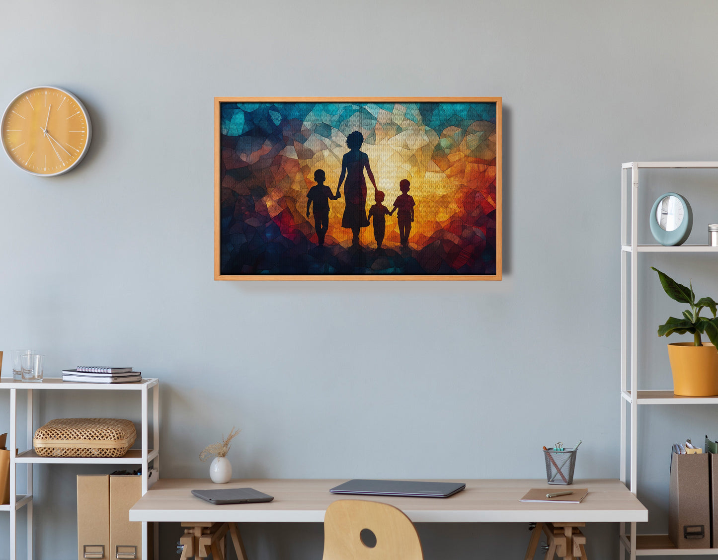 Black Family Stained Glass Black family wall art view 48