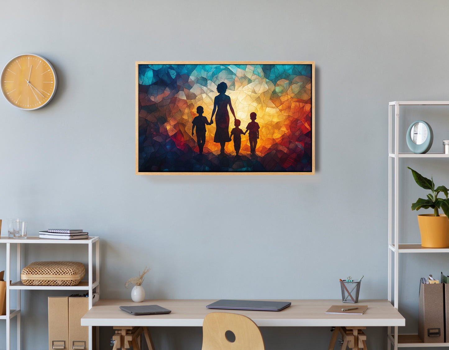 Black Family Stained Glass Black family wall art view 54