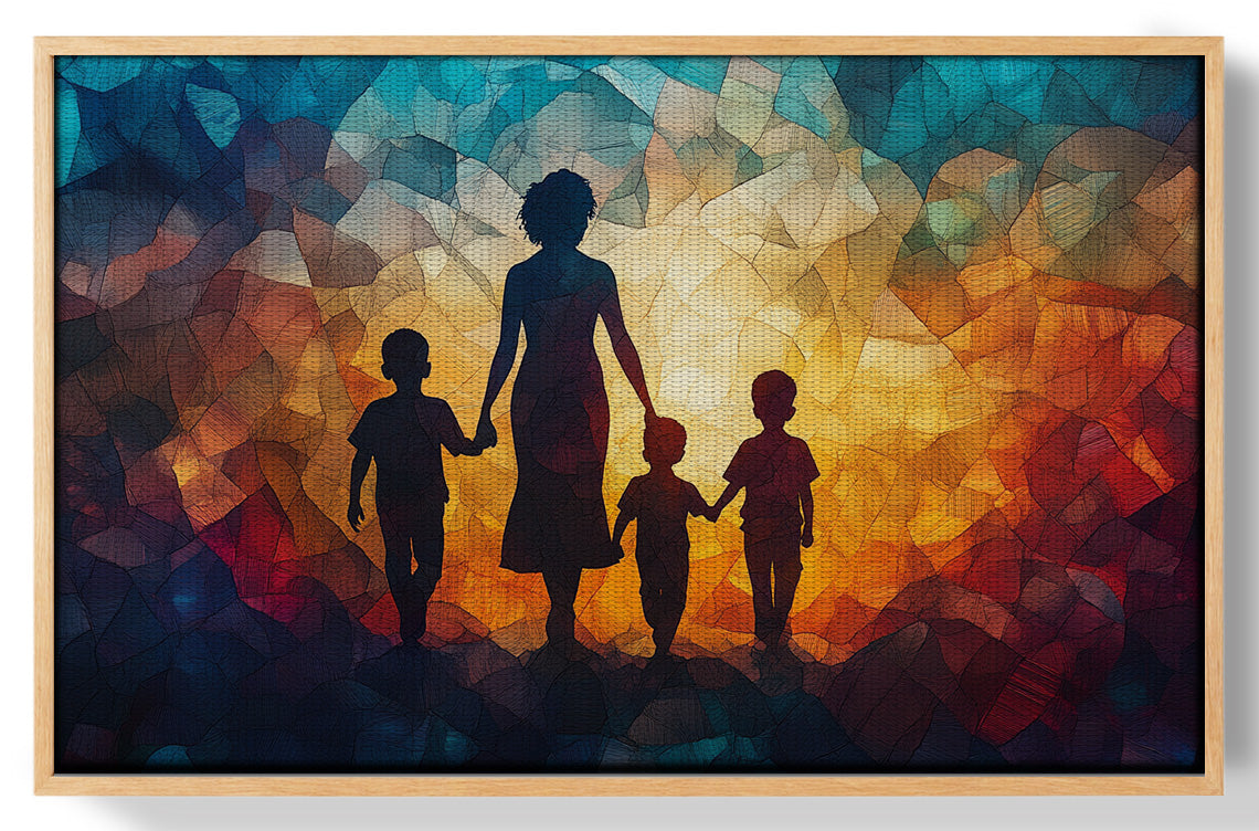 Black Family Stained Glass Black family wall art view 49