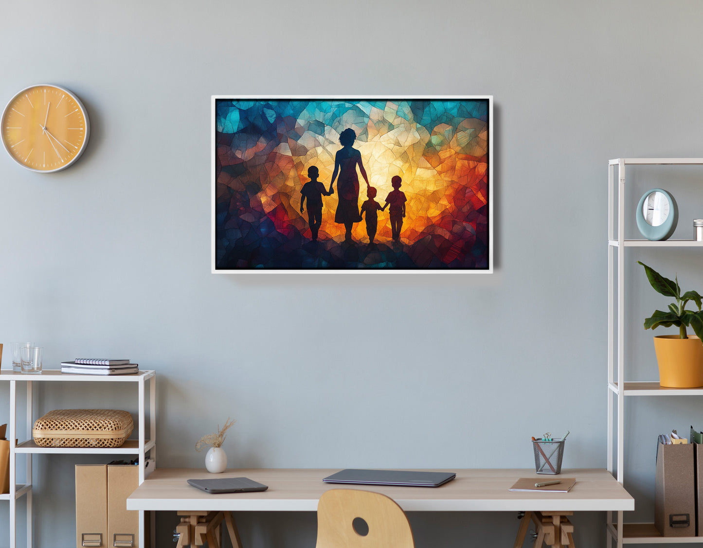 Black Family Stained Glass Black family wall art view 66