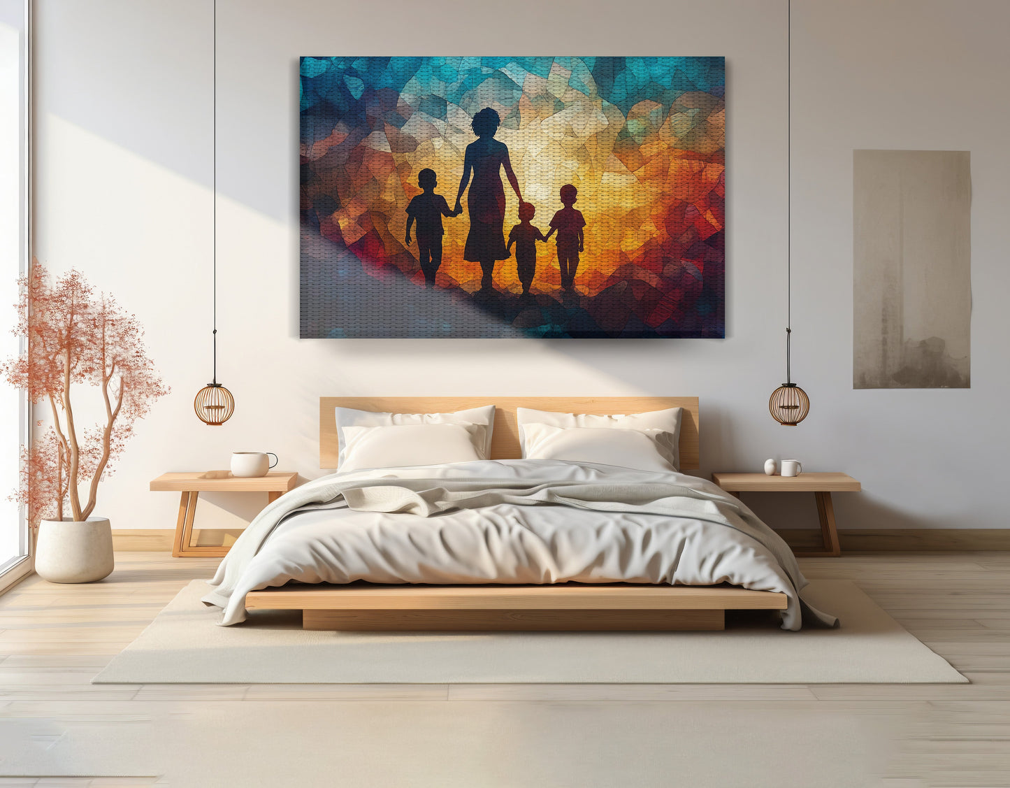 Black Family Stained Glass Black family wall art view 15