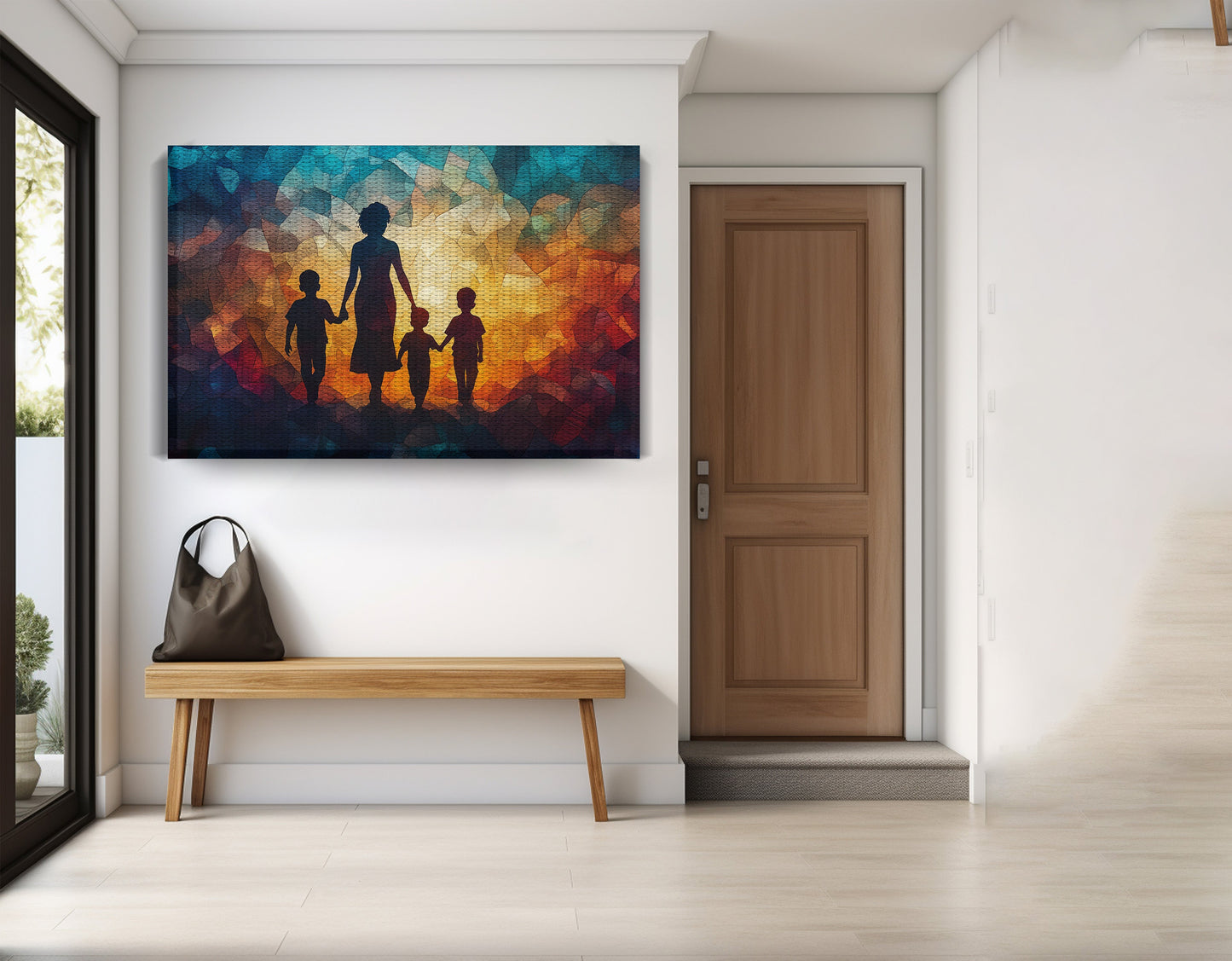 Black Family Stained Glass Black family wall art view 17