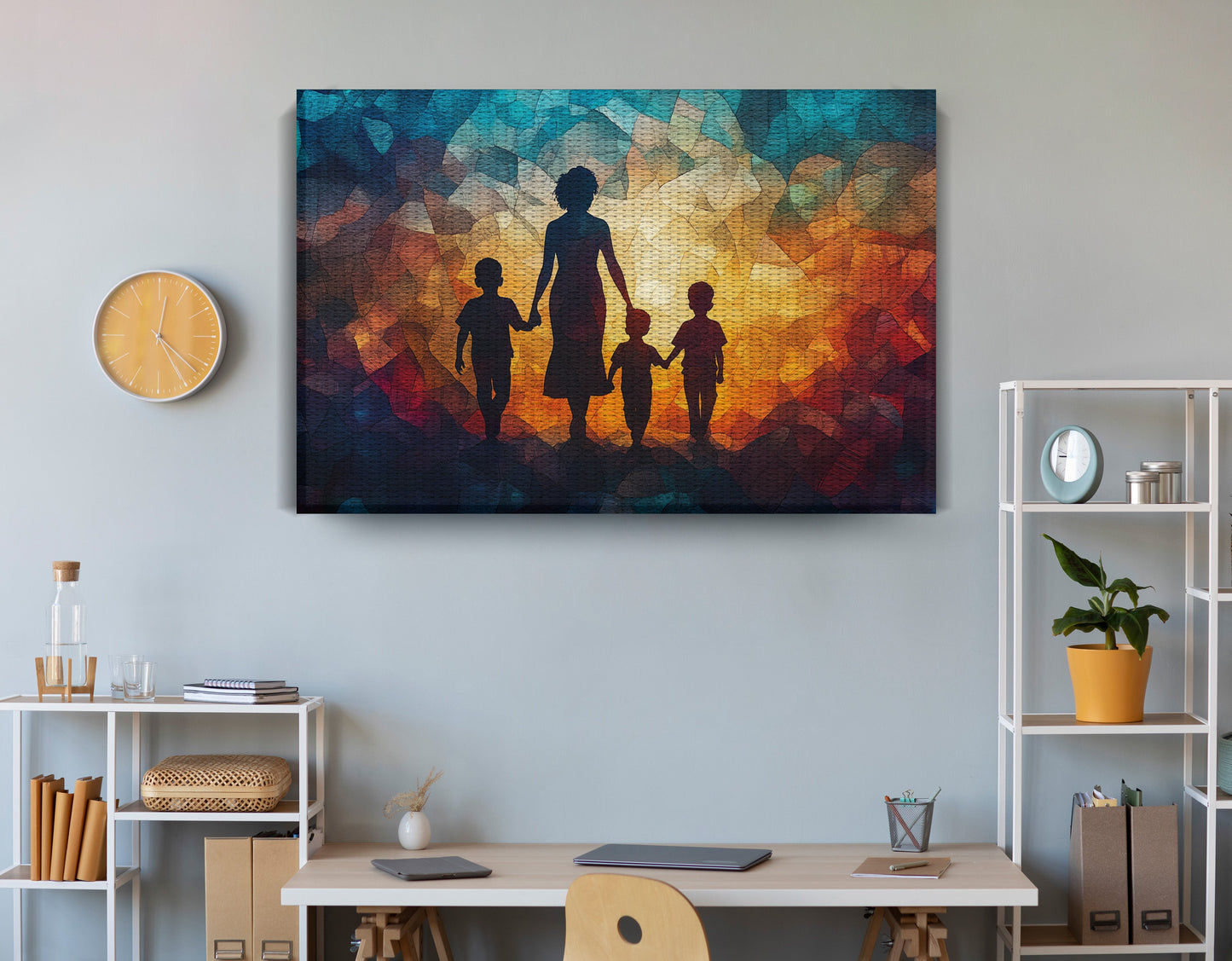 Black Family Stained Glass Black family wall art view 18