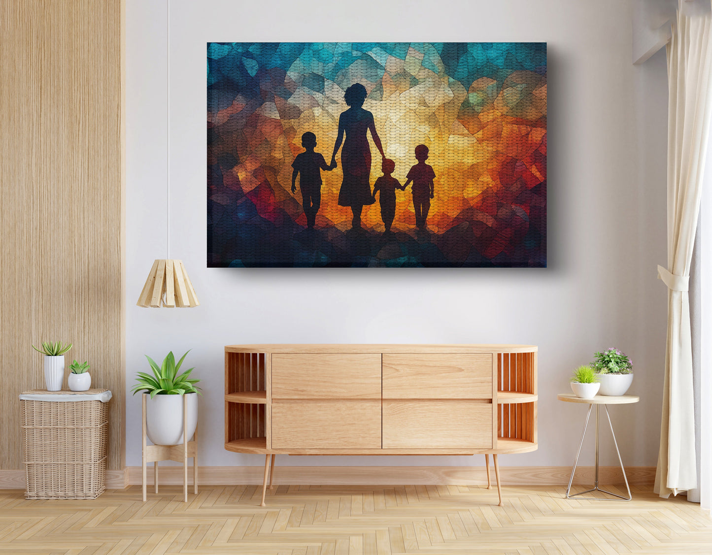 Black Family Stained Glass Black family wall art view 14