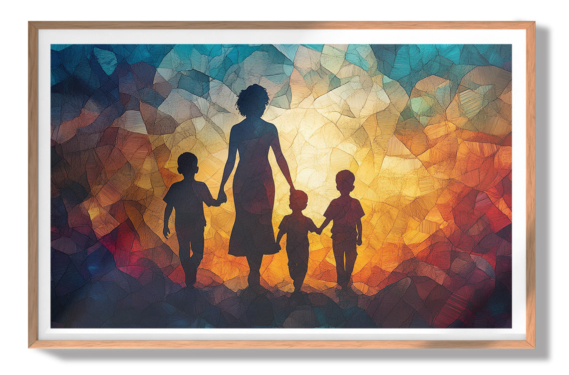 Black Family Stained Glass Black family wall art view 79
