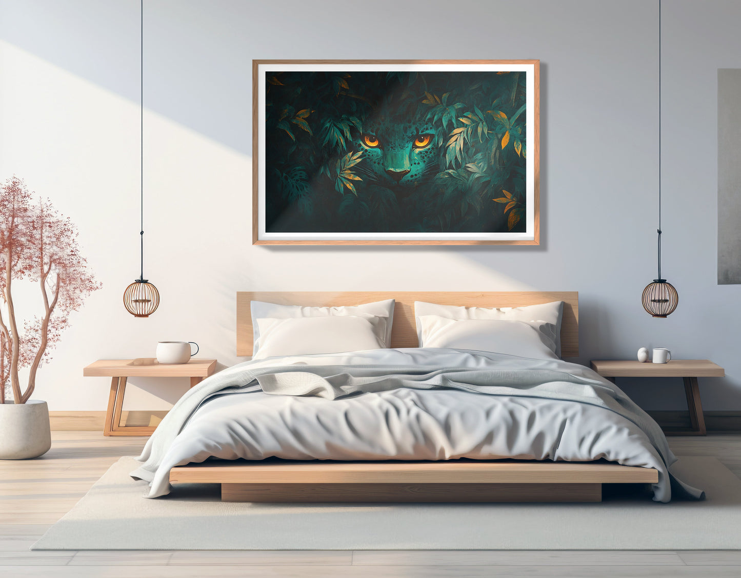 Leopard Jungle Eyes Black African American canvas print view 81