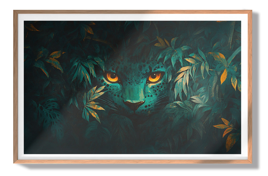 Leopard Jungle Eyes Black African American canvas print view 79
