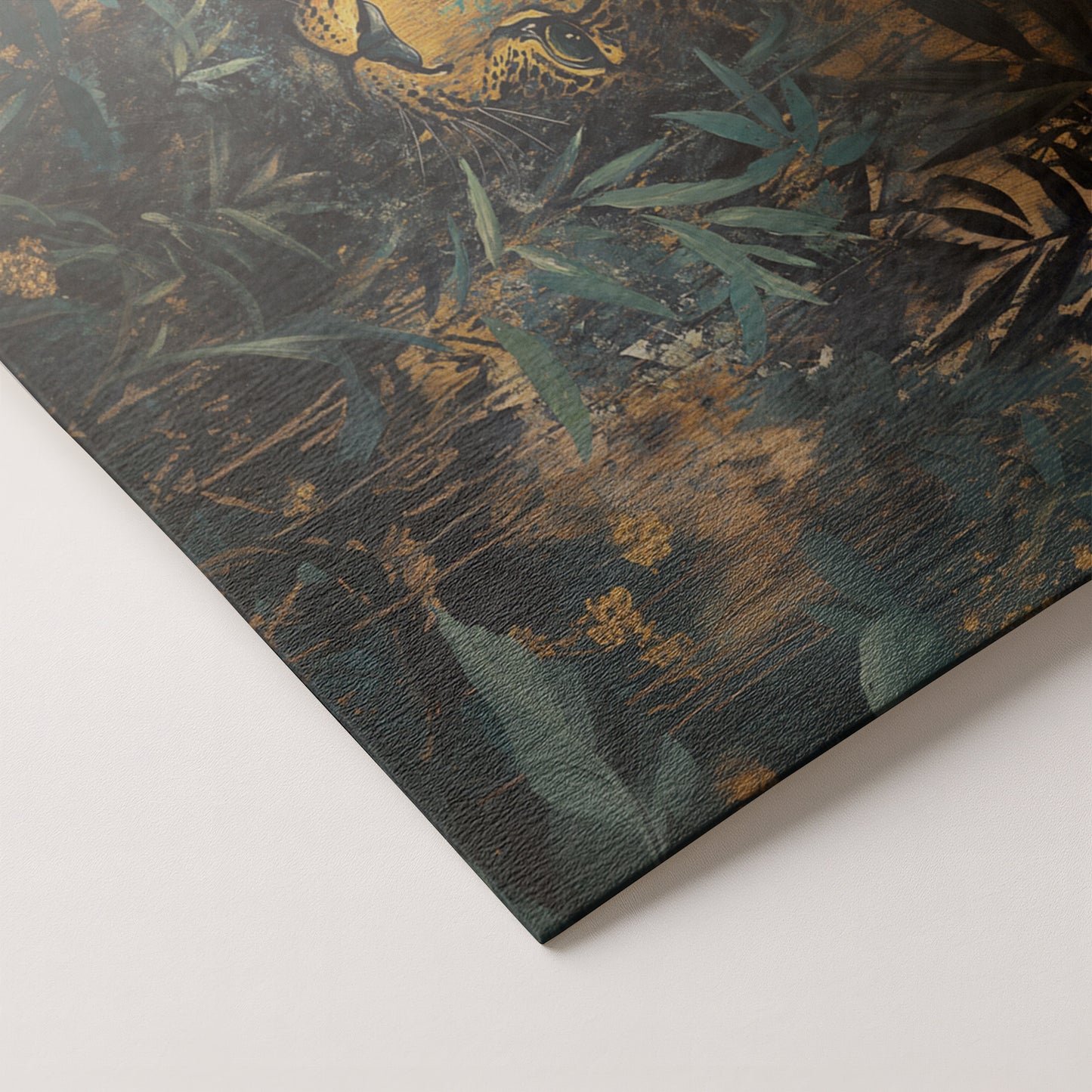 Leopard Jungle African American canvas print artwork by MoomZee Artwork