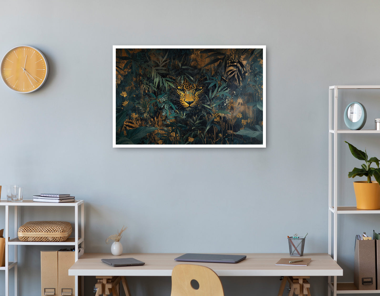 Leopard Jungle African American canvas print print view