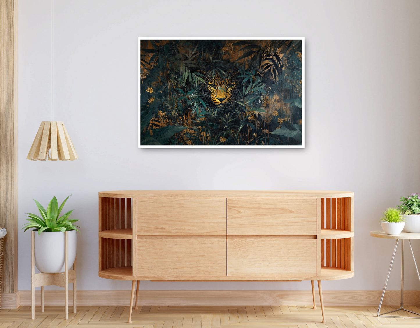 Alternate view of Leopard Jungle African American canvas print