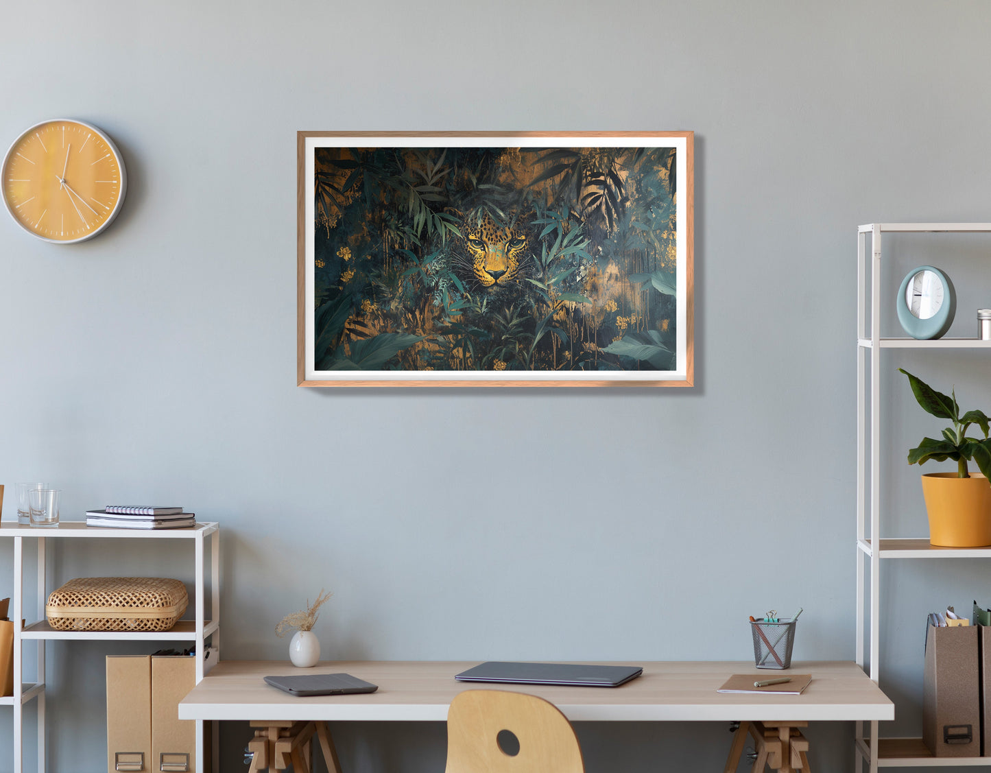 Leopard Jungle African American canvas print view 84