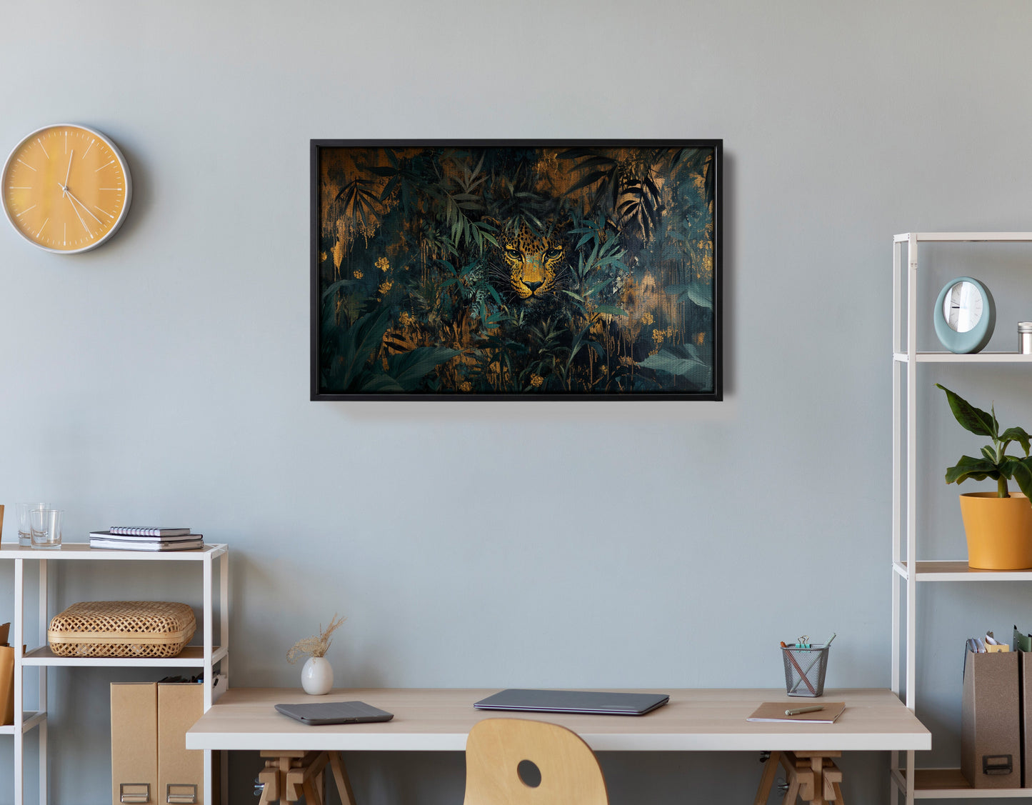 Leopard Jungle African American canvas print view 30